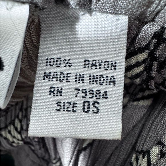 Vintage Chico's Broomstick Maxi Long Skirt Grey Black Fish One Size 90s Y2K - Picture 11 of 14